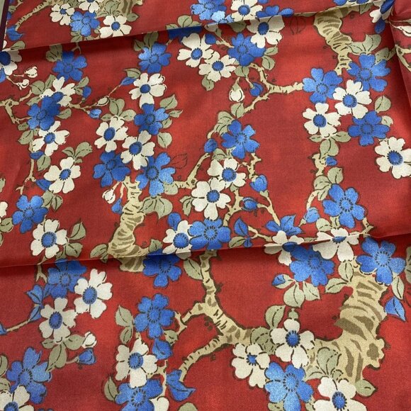 Tuckernuck Women’s Scarlet Sakura Silk Scarf One Size Red Floral - Picture 8 of 10